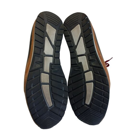 MCNDO Carnaby Shoes Black Leather Size 11 Red Laces Casual Comfort Rubber - Picture 3 of 10